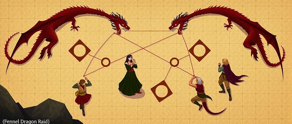 Fennel Dragon Raid Raid Strategy Fennel Dragon Raid players coordinating a dragon raid with strategy diagrams