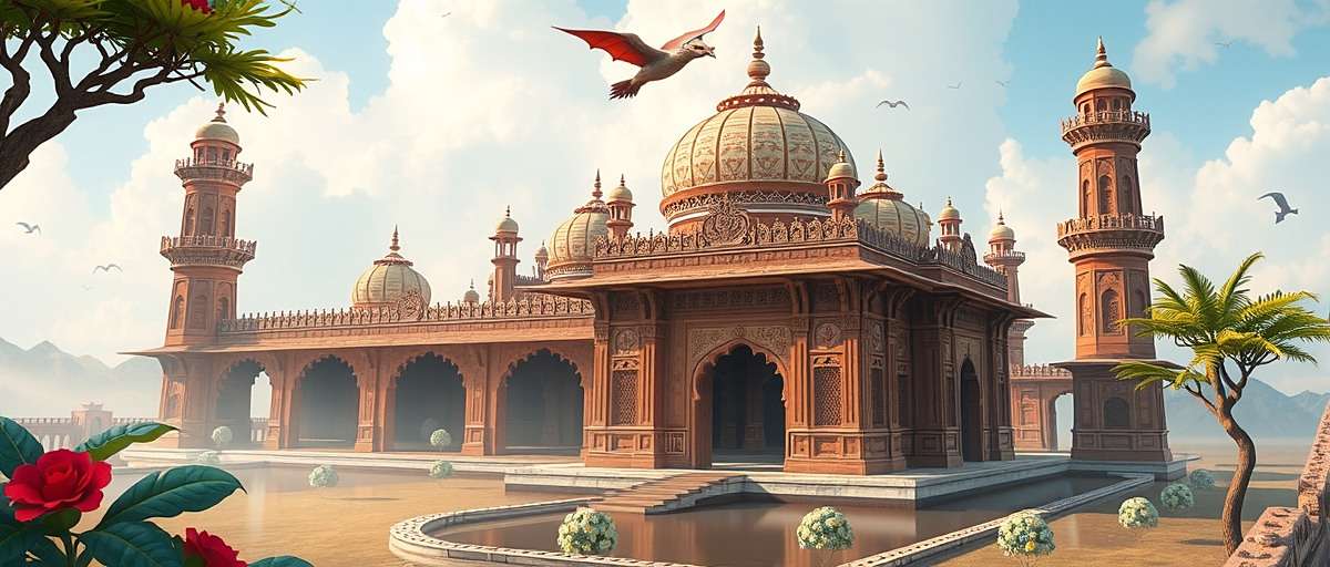 Fennel Dragon Raid Fantasy World Fennel Dragon Raid game world showing Indian-inspired landscapes and architecture